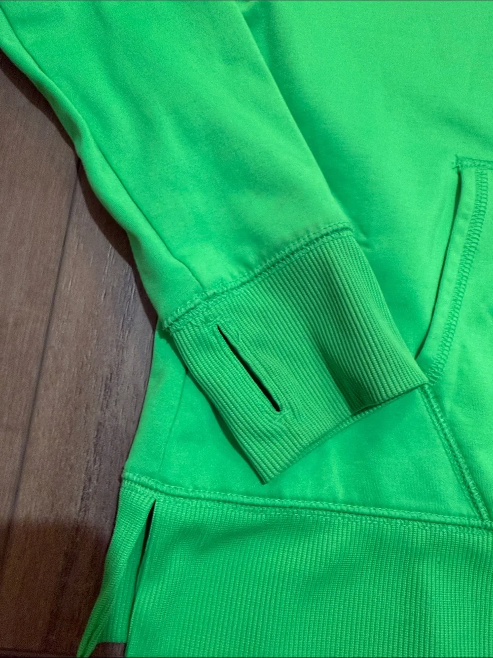 Justice Bright Green 'GYMNAST' Zip-Up Hoodie soft and stretch girls size 16